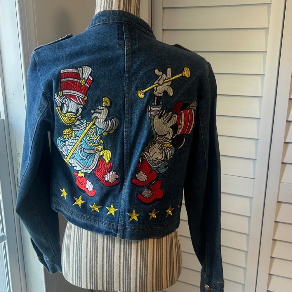 Navy Buttoned Jean Jacket - Picture 2 of 2